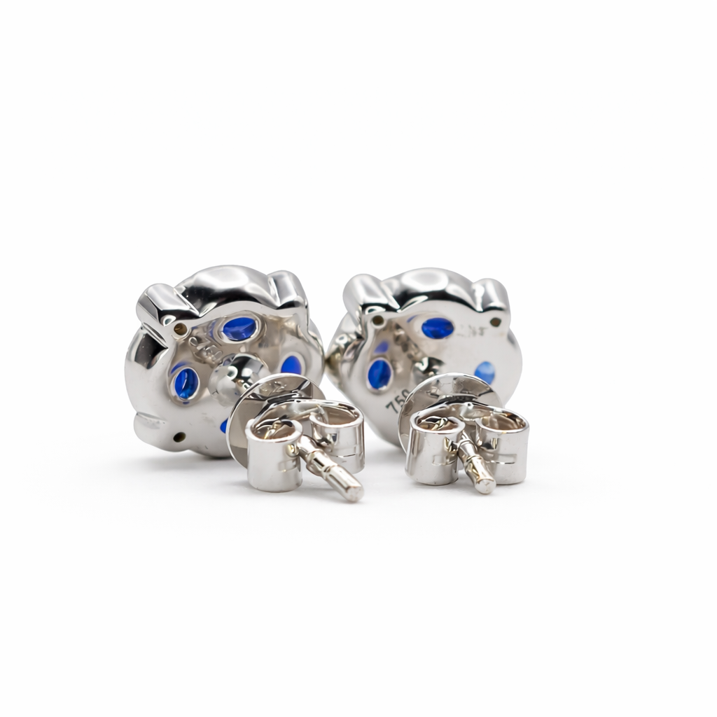 Sapphire Rugby Earrings