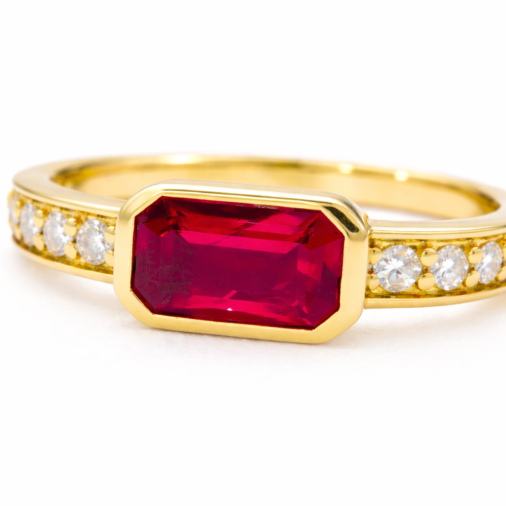 Natural Ruby Solo Stacking Ring