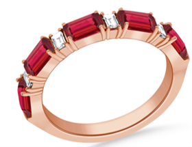 Natural Octagon Stacking Ring