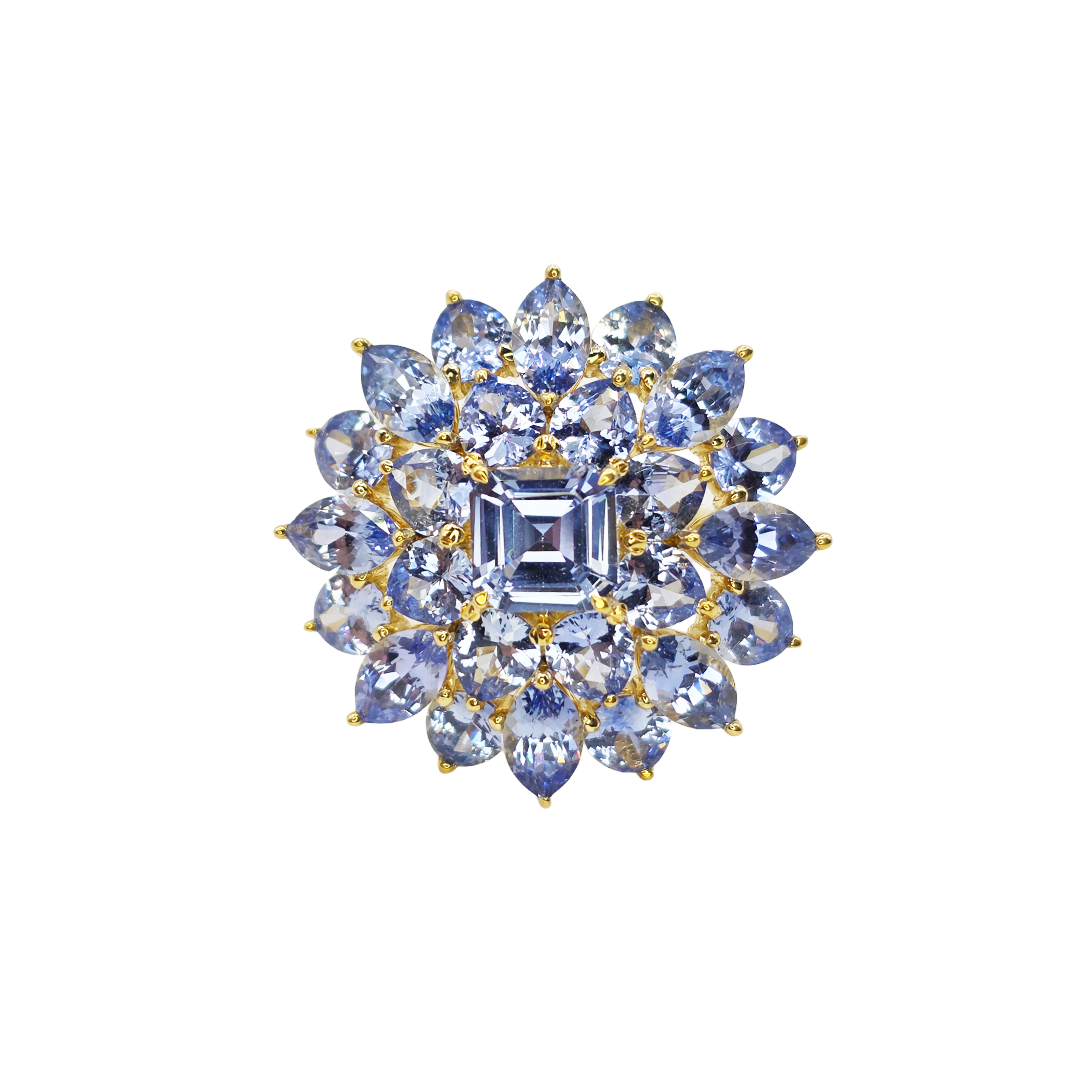 Natural Sapphire Bouquet Ring