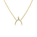 Natural Tsavorite Moon Necklace