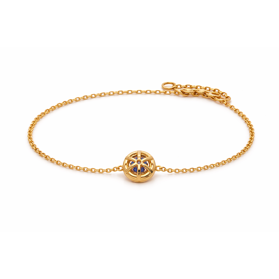 Natural Sapphire Halo Bracelet