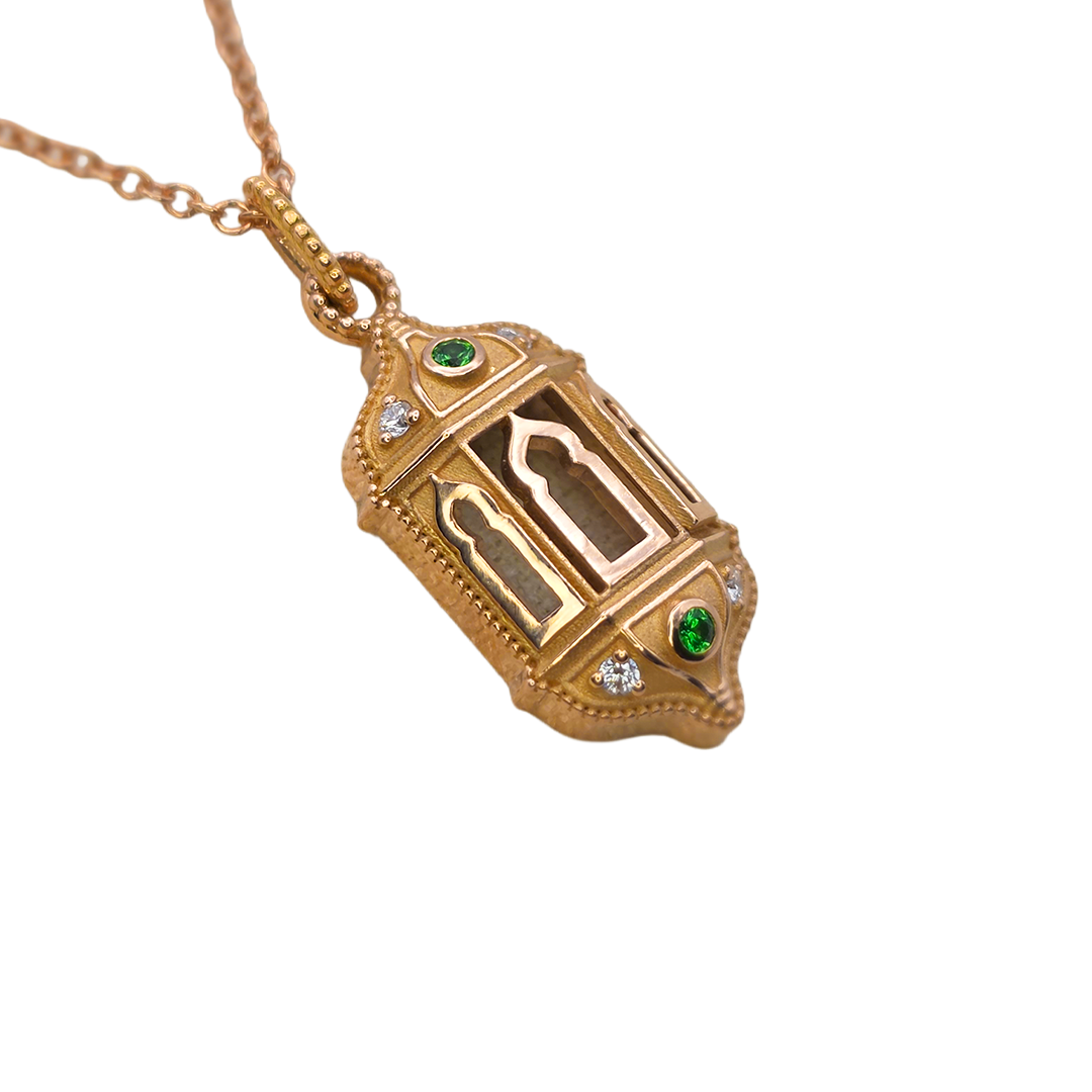 Natural Tsavorite Lantern Pendant